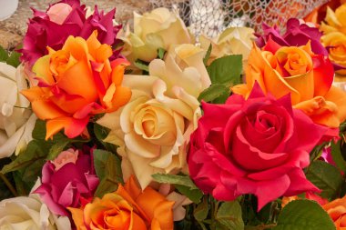 ev dekorasyonu için kumaş gül