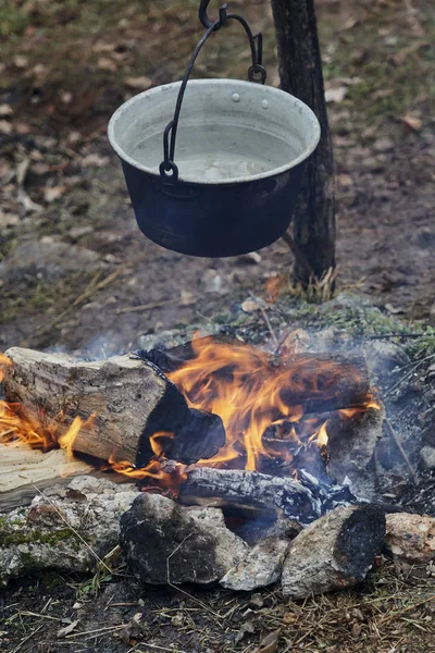 Calderone Sul Fuoco — Foto Stock