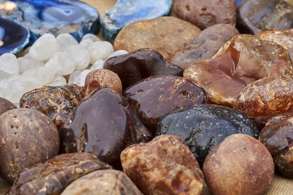 Uma Pedra Mineral Carnelian — Fotografia de Stock