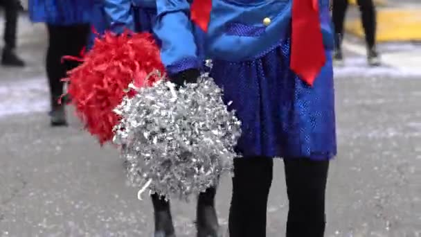 Carnival danser på paraden — Stockvideo