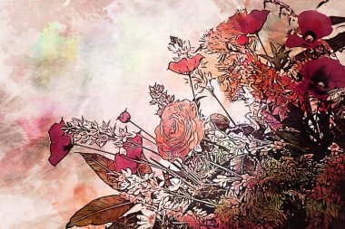 İlkbaharda bahçede açan çiçek.