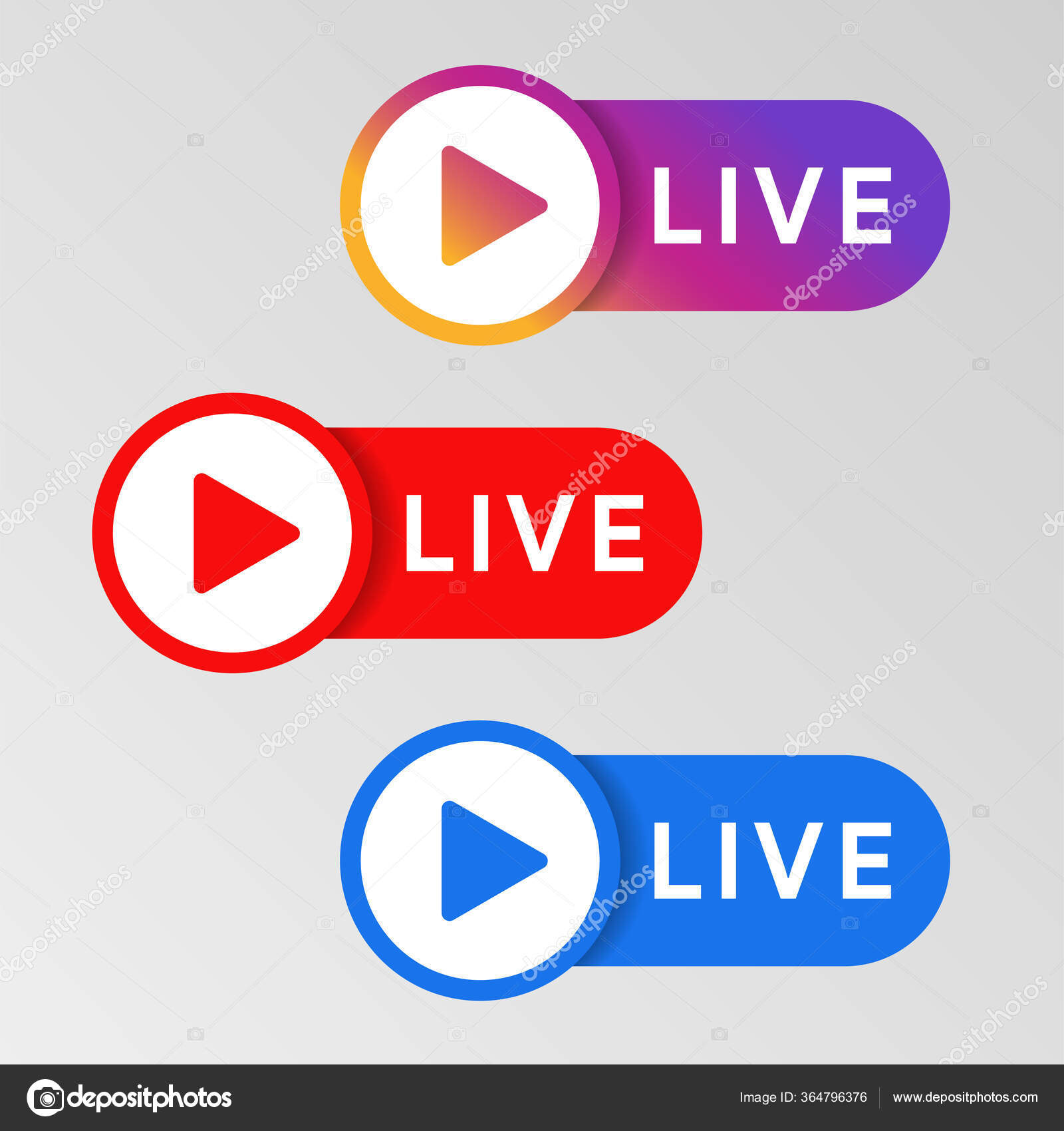 Social Media Live Badge Instagram Youtube Facebook Style Banner Streaming Vector Image By C Art Em Po Vector Stock