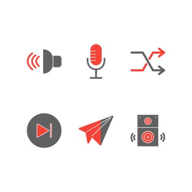 Kişisel ve iletişim için multimedya simgesi...