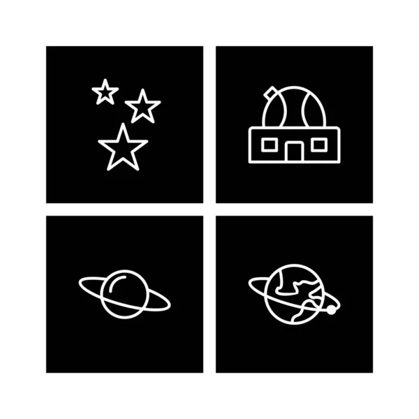 Icônes Astronomiques Pour Usage Personnel Commercial — Image vectorielle