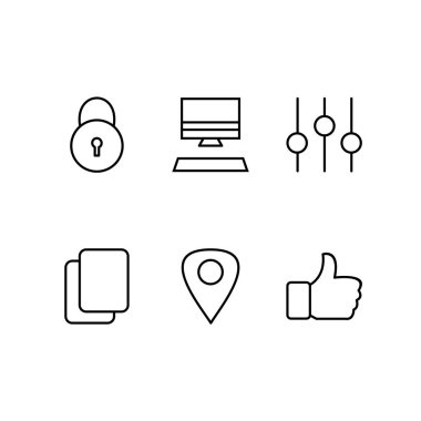 Kişisel ve iletişim için multimedya simgesi...