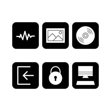 Kişisel ve iletişim için multimedya simgesi...