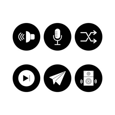 Kişisel ve iletişim için multimedya simgesi...