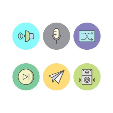 Kişisel ve iletişim için multimedya simgesi...