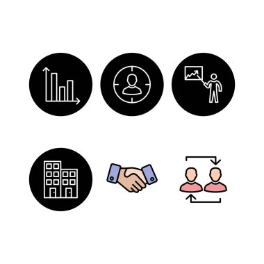 Kişisel ve ticari kullanım için 6 iş simgesi...