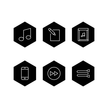 Kişisel ve iletişim için multimedya simgesi...