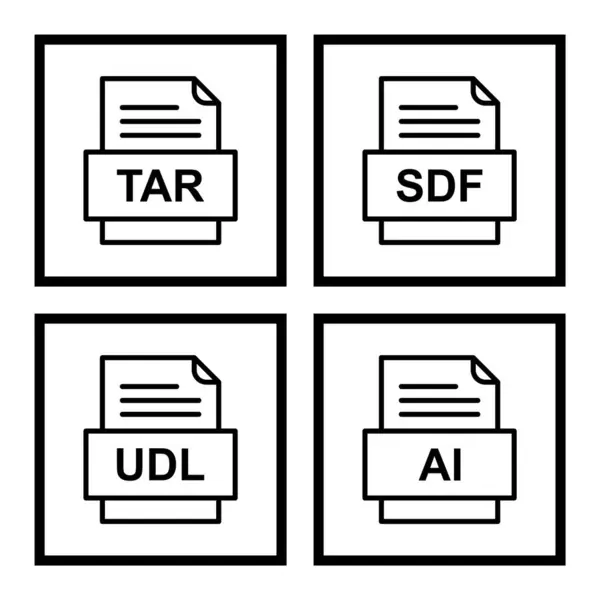 Набор Форматов Файлов — стоковый вектор