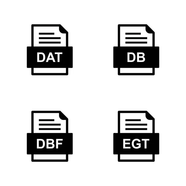 Conjunto Iconos Formatos Archivo — Archivo Imágenes Vectoriales