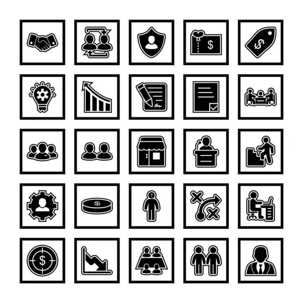 供个人和商业用途的一套Icon业务 — 图库矢量图片