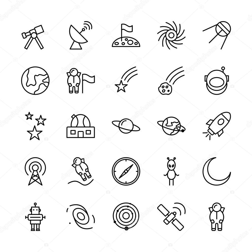 25 Icon Set Of astronomy For Personal And Commercial Use...