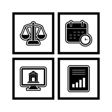  Kişisel ve Ticari Kullanım İçin 4 Bankacılık Simgesi...