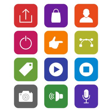 Kişisel ve iletişim için multimedya simgesi...