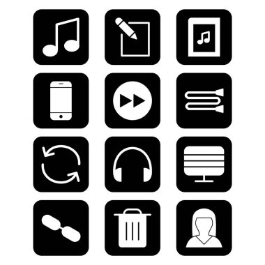 Kişisel ve iletişim için multimedya simgesi...