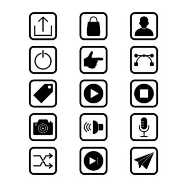 Kişisel ve iletişim için multimedya simgesi...