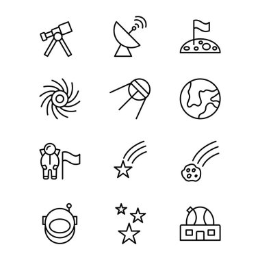 Kişisel ve Ticari Kullanım İçin 12 Astronomi Simgesi...