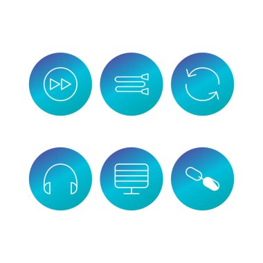 Kişisel ve iletişim için multimedya simgesi...