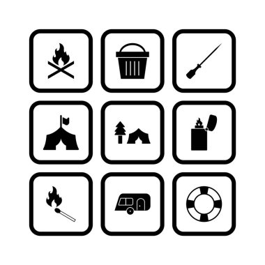 Kişisel ve Ticari Kullanım İçin 9 Kamp Simgesi...