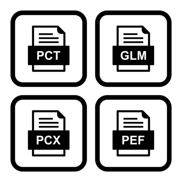 Set File Formats Icons — Stock Vector