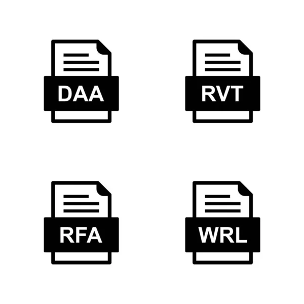 Uppsättning Filformat Ikoner — Stock vektor