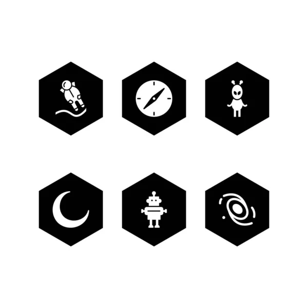 Icon Set Der Astronomie Für Den Persönlichen Und Kommerziellen Gebrauch — Stockvektor