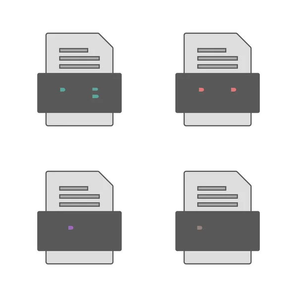 Set Van Bestandsformaten Pictogrammen — Stockvector