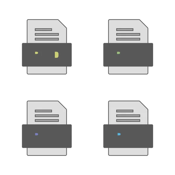 Set Von Symbolen Für Dateiformate — Stockvektor