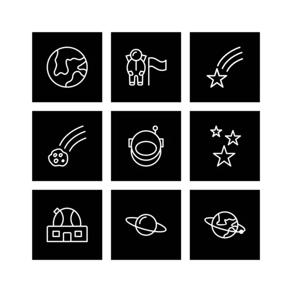 Icon Set Astronomy Personal Commercial Use — Stock Vector