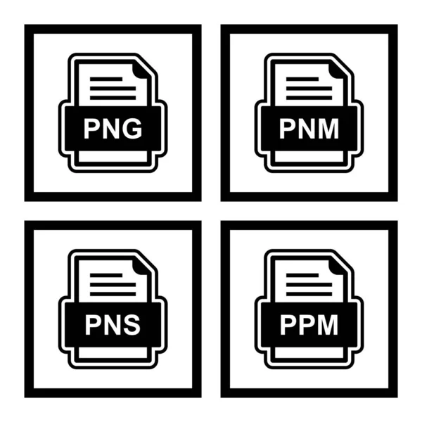 Set File Formats Icons — Stock Vector