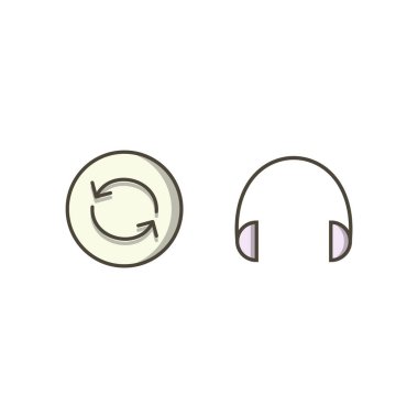 Kişisel ve iletişim için multimedya simgesi...