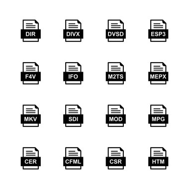 9 dosya biçimi simgesi kümesi