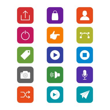 Kişisel ve iletişim için multimedya simgesi...