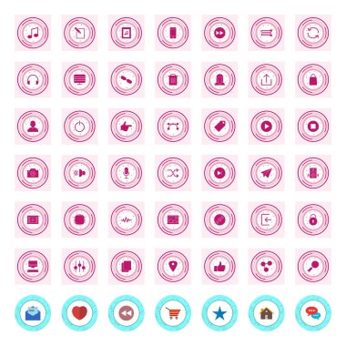 Kişisel ve iletişim için multimedya simgesi...