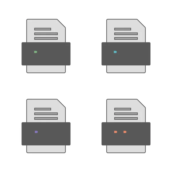 Set Van Bestandsformaten Pictogrammen — Stockvector