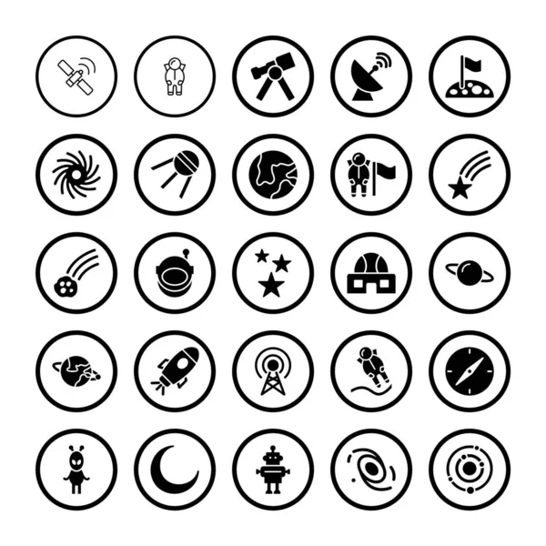 Iconos Astronómicos Para Uso Personal Comercial — Vector de stock