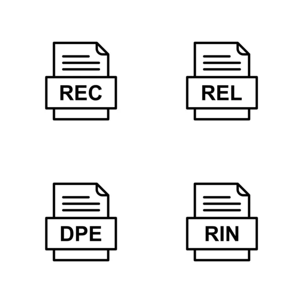 Conjunto Iconos Formatos Archivo — Archivo Imágenes Vectoriales