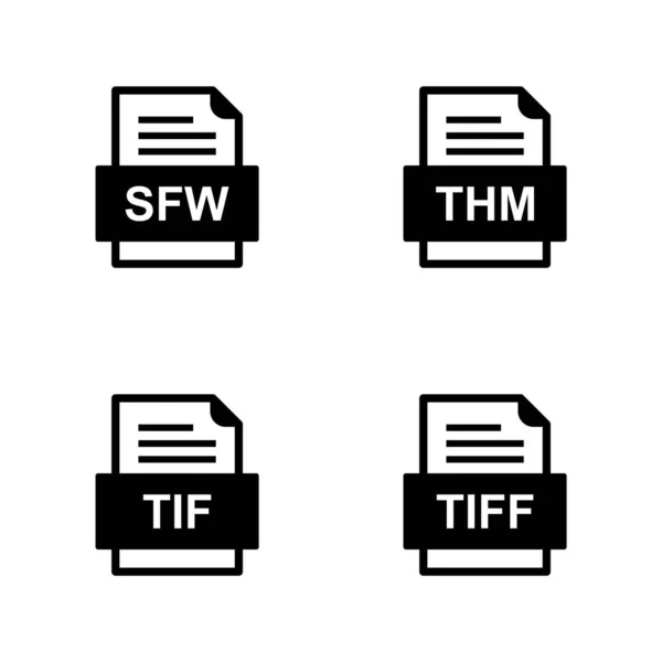 Набор Форматов Файлов — стоковый вектор