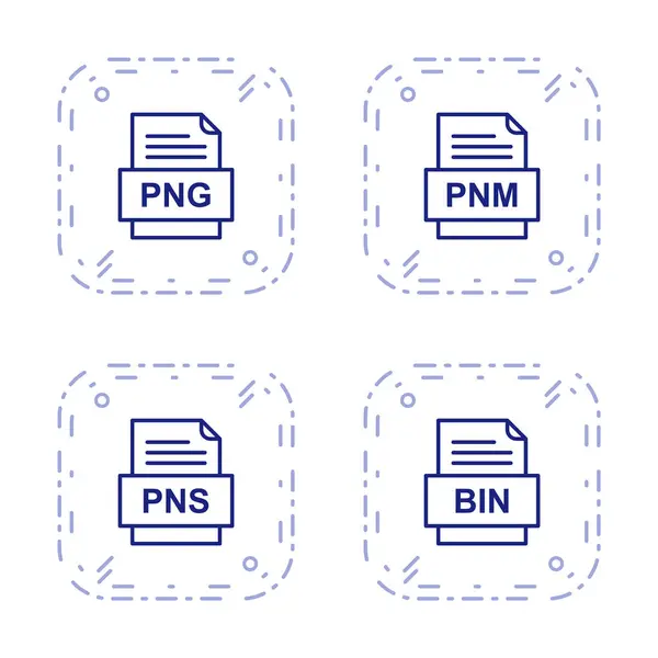 Ensemble Icônes Formats Fichiers — Image vectorielle