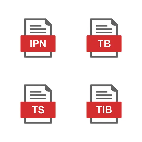 Ensemble Icônes Formats Fichiers — Image vectorielle