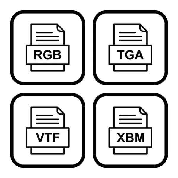 Zestaw Ikon Formatów Plików — Wektor stockowy