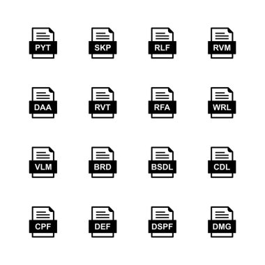 9 dosya biçimi simgesi kümesi