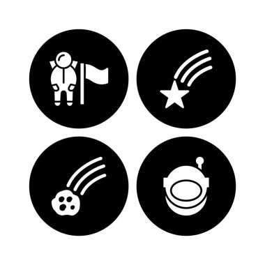 Astronomi Simgesi Beyaz Arkaplanda İzole Edildi...