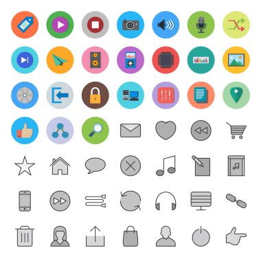 Kişisel ve iletişim için multimedya simgesi...