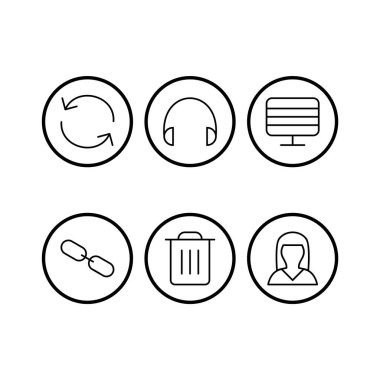 Kişisel ve iletişim için multimedya simgesi...