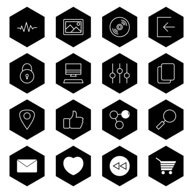 Kişisel ve iletişim için multimedya simgesi...