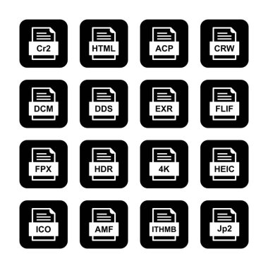 9 dosya biçimi simgesi kümesi