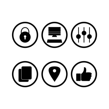 Kişisel ve iletişim için multimedya simgesi...